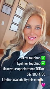 Eyebrow Tattoo result by Wake Up With Makeup By Leanne in Fenton, MI