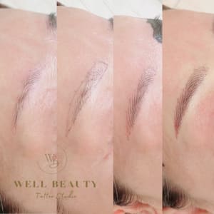 Eyebrow Tattoo result by Well Beauty Tattoo Studio in Aurora, CO