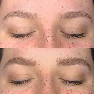 Eyebrow Tattoo result by Wesley Cavendish Microblading and Cosmetic Tattooing in Richmond, IN