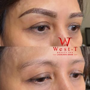 Eyebrow Tattoo result by West-T Beauty Spa in Plano, TX