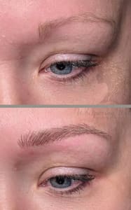 Eyebrow Tattoo result by Whispering willow Salon in Whitley City, KY