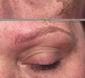 Eyebrow Tattoo result by Whispering willow Salon in Whitley City, KY