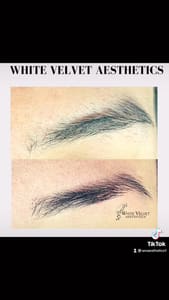 Eyebrow Tattoo result by White Velvet Aesthetics in Billings, MT
