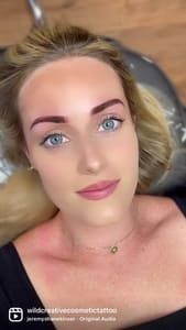 Eyebrow Tattoo result by Wild Creative Cosmetic Tattoo & Beauty Studio in Sacramento, CA