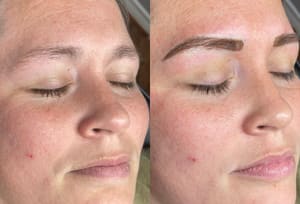 Eyebrow Tattoo result by Wink Cosmetics Studio in Lindale, TX