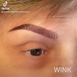 Eyebrow Tattoo result by Wink Permanent Makeup and Lashes in Plover, WI