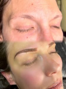 Eyebrow Tattoo result by Woodsy yet Poised Esthetics in Pueblo West, CO