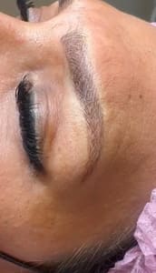 Eyebrow Tattoo result by Xantal Beauty Studio in Harlingen, TX