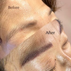 Eyebrow Tattoo result by Xena's Beauty Lab — Permanent Makeup & Esthetic Studio in Bakersfield, CA