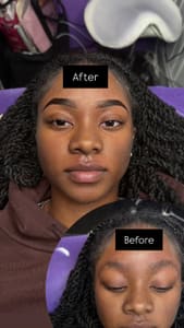 Eyebrow Tattoo result by Xquizite Minkz & Beauty LLC in Petersburg, VA