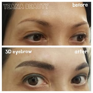Eyebrow Tattoo result by Yeana Beauty in Los Angeles, CA