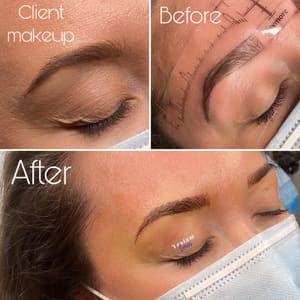 Eyebrow Tattoo result by Yesiam Studio in Stockton, CA