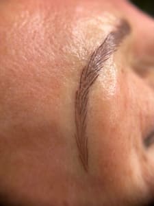 Eyebrow Tattoo result by YG PMU Cosmetics in Vacaville, CA