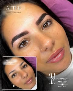 Eyebrow Tattoo result by Yl Permanent Make Up in Miami Beach, FL