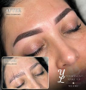 Eyebrow Tattoo result by Yl Permanent Make Up in Miami Beach, FL