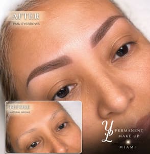 Eyebrow Tattoo result by Yl Permanent Make Up in Miami Beach, FL