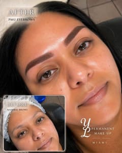 Eyebrow Tattoo result by Yl Permanent Make Up in Miami Beach, FL
