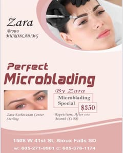 Eyebrow Tattoo result by Zara Salon in Sioux Falls, SD