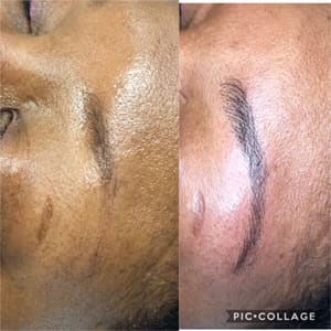 Eyebrow Tattoo result by Zen Blossom Organic Skincare in Sarasota, FL