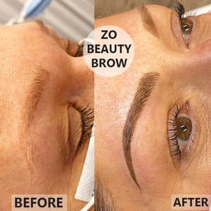 Eyebrow Tattoo result by ZO Beauty Brow, LLC - eyebrow, microblading, ombre brows, permanent cosmetics, PMU, permanent eyeliner, CLICK WEBSITE TO BOOK in Glen Allen, VA