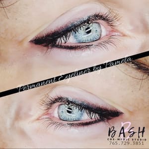Eyeliner Tattoo result by Academy of Professional Permanent Cosmetics in Muncie, IN