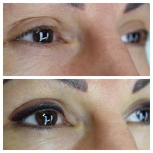 Eyeliner Tattoo result by Alba's Permanent Cosmetic Artistry in Midland, TX