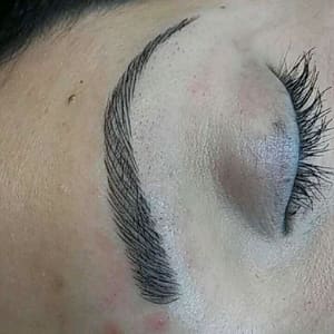 Eyeliner Tattoo result by Andrea's Permanent Makeup & tooth gems in Hesperia, CA