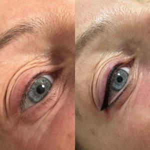 Eyeliner Tattoo result by aRay Stone & Beauty in Richfield, WI