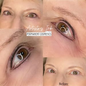 Eyeliner Tattoo result by Artistry Ink by Laura in Tyler, TX