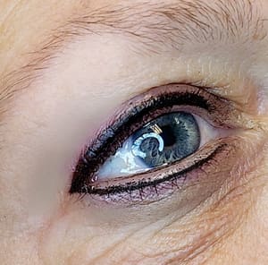 Eyeliner Tattoo result by Black Heart Ink and Aesthetics in Myrtle Beach, SC