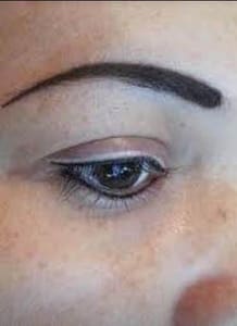 Eyeliner Tattoo result by Blanca’s maquillajes permanentes in Oxnard, CA