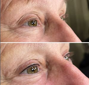 Eyeliner Tattoo result by Bliss Aesthetics Studio in Wilmington, NC