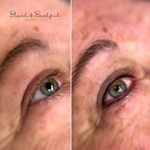 Eyeliner Tattoo result by Blush & Bashful Aesthetics in Oklahoma City, OK