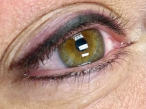 Eyeliner Tattoo result by Brow Down Permanent Makeup & Jewelry Services LLC in Green Bay, WI