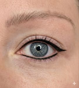 Eyeliner Tattoo result by Brows By Dew in Fayetteville, AR