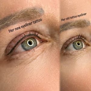 Eyeliner Tattoo result by Brows by Nesa in Studio City, CA