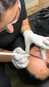 Eyeliner Tattoo result by Brows Embroidered Microblading and Powder Combo in Vacaville, CA