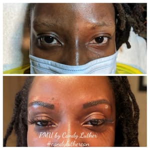 Eyeliner Tattoo result by Candy Luther, Medical Aesthetician in Greenville, SC
