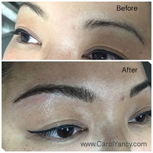 Eyeliner Tattoo result by Carol Yancy Permanent Makeup Studio in Franklin, TN