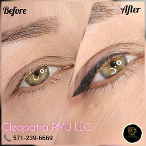 Eyeliner Tattoo result by Cleopatra PMU in Chantilly, VA