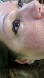 Eyeliner Tattoo result by Colleen Pembroke Electrolysis and Permanent Makeup in Chico, CA