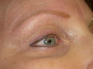 Eyeliner Tattoo result by Colleen Pembroke Electrolysis and Permanent Makeup in Chico, CA