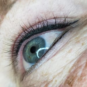 Eyeliner Tattoo result by Deena Cosmetics Asheville Studio in Asheville, NC