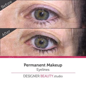 Eyeliner Tattoo result by Designer Beauty (Skin Care and Permanent Make-up by Chin Lee) in Northridge, CA