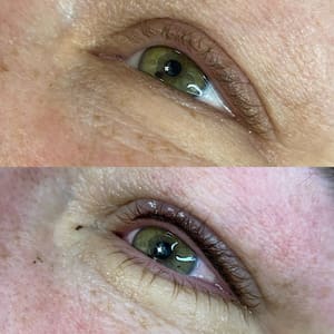 Eyeliner Tattoo result by Devyn Buschard Permanent + Semi Permanent Makeup Artist in Bellevue, KY