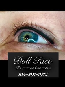 Eyeliner Tattoo result by Doll Face Permanent Cosmetics in Brockway, PA