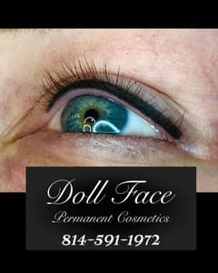 Eyeliner Tattoo result by Doll Face Permanent Cosmetics in Brockway, PA