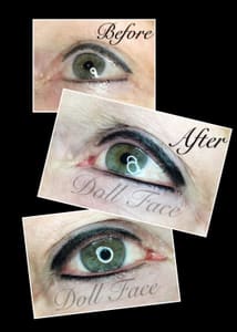Eyeliner Tattoo result by Doll Face Permanent Cosmetics in Brockway, PA