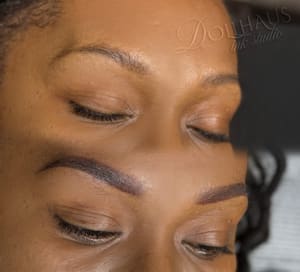 Eyeliner Tattoo result by Dollhaus Ink Studio in Decatur, AL