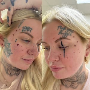 Eyeliner Tattoo result by Dollhaus Ink Studio in Decatur, AL